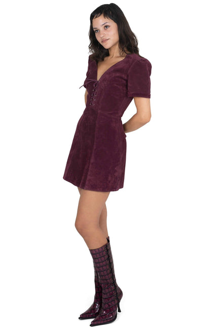 JEFFREY CAMPBELL STUNNA WOMENS BOOTS - Wine Black Croco