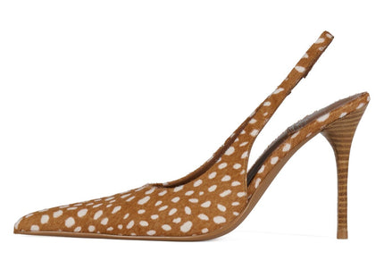 JEFFREY CAMPBELL YOUWISH-F WOMEN MULES Beige White Spot