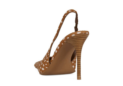 JEFFREY CAMPBELL YOUWISH-F WOMEN MULES Beige White Spot