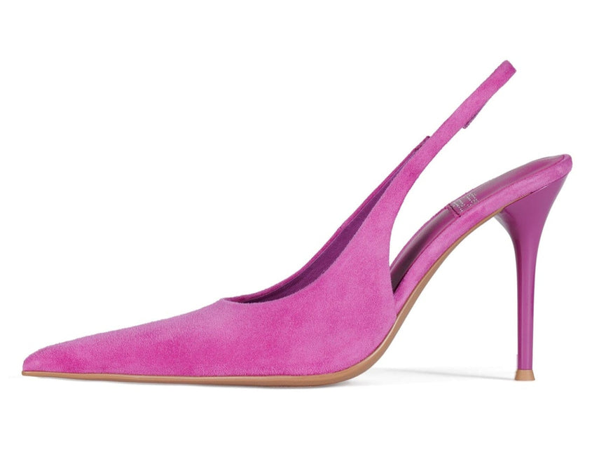 JEFFREY CAMPBELL YOU-WISH WOMEN MULES Magenta Suede