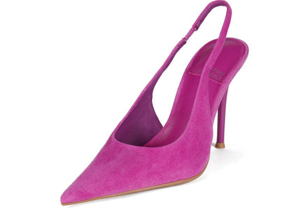 JEFFREY CAMPBELL YOU-WISH WOMEN MULES Magenta Suede