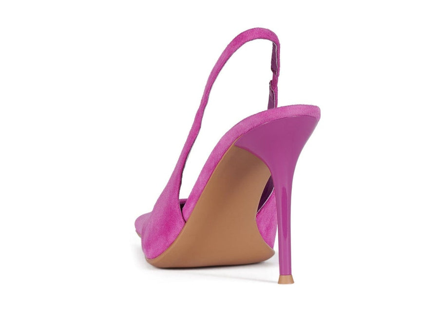 JEFFREY CAMPBELL YOU-WISH WOMEN MULES Magenta Suede