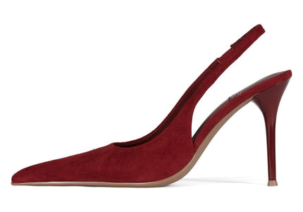JEFFREY CAMPBELL YOU-WISH WOMEN MULES Red Suede