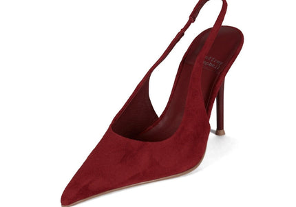 JEFFREY CAMPBELL YOU-WISH WOMEN MULES Red Suede