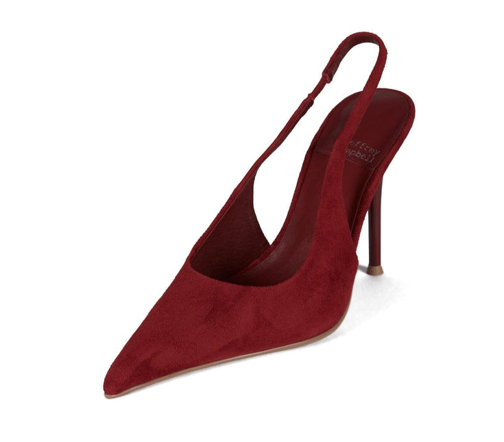 JEFFREY CAMPBELL YOU-WISH WOMEN MULES Red Suede