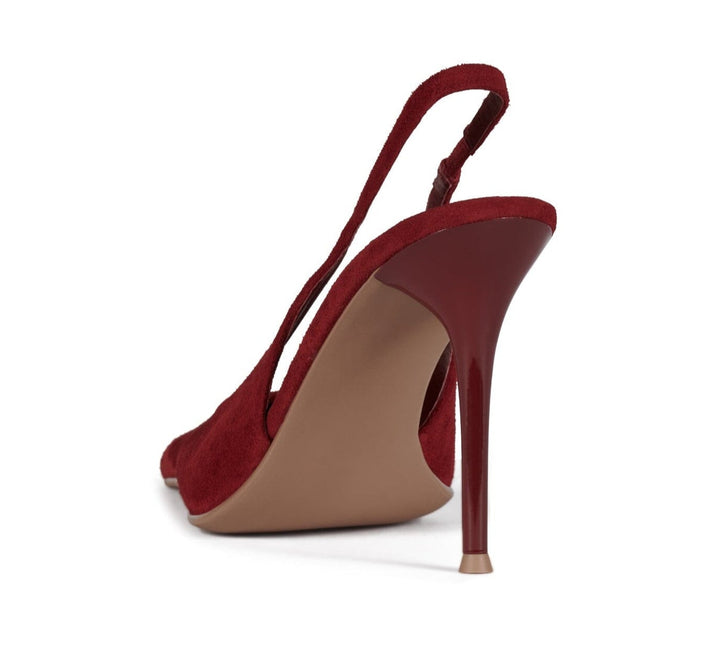 JEFFREY CAMPBELL YOU-WISH WOMEN MULES Red Suede