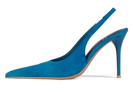 JEFFREY CAMPBELL YOU-WISH WOMEN MULES Turquoise Suede