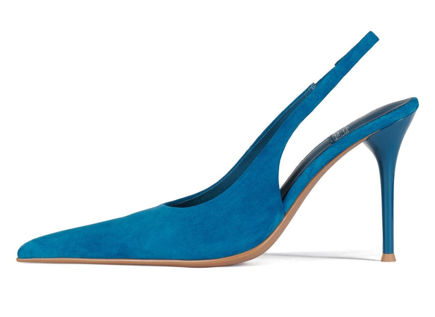 JEFFREY CAMPBELL YOU-WISH WOMEN MULES Turquoise Suede