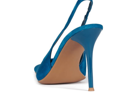 JEFFREY CAMPBELL YOU-WISH WOMEN MULES Turquoise Suede