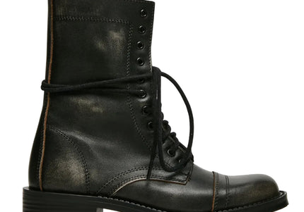 STEVE MADDEN YUKON WOMEN BOOTS - Black Leather