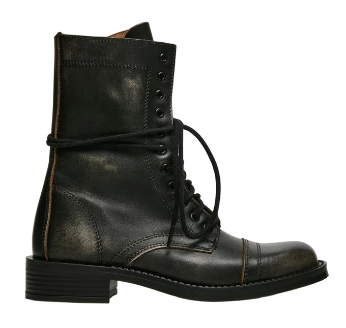STEVE MADDEN YUKON WOMEN BOOTS - Black Leather