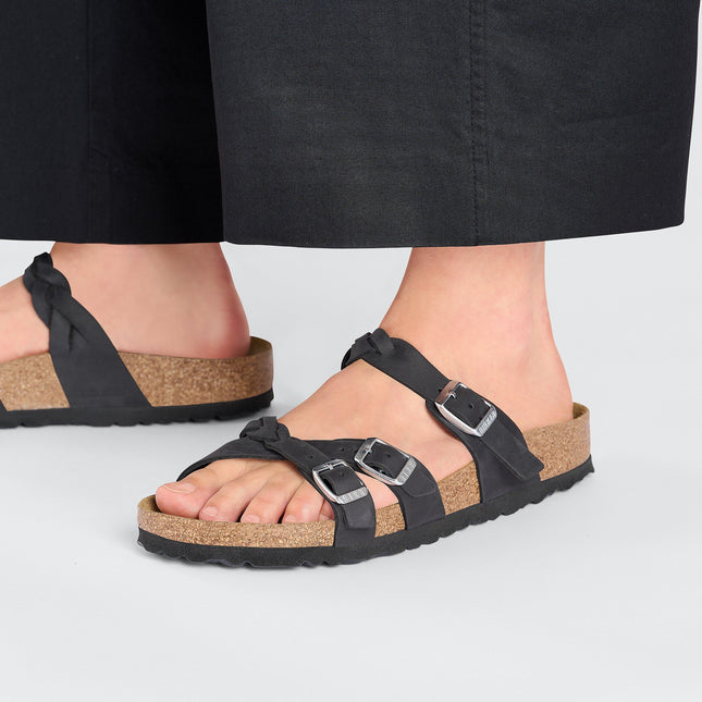 BIRKENSTOCK FRANCA BRAID OILED LEATHER WOMEN SANDALS