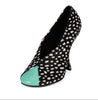 Black White Dotted Teal / 5 / Medium