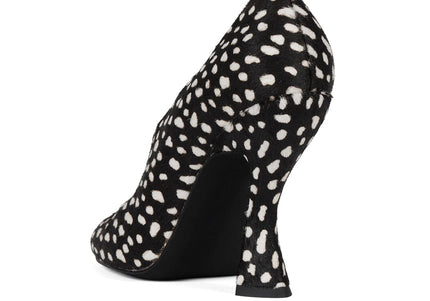 JEFFREY CAMPBELL AMUSING-F Black White Dotted Teal