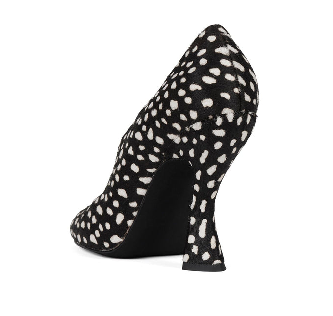 JEFFREY CAMPBELL AMUSING-F Black White Dotted Teal