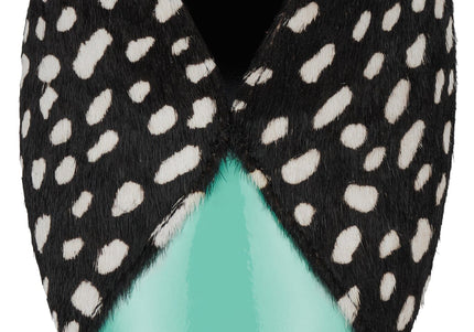 JEFFREY CAMPBELL AMUSING-F Black White Dotted Teal