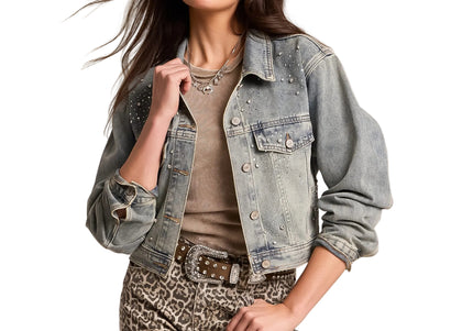 AZALEA WANG ARENDELLE WOMEN COATS - Denim