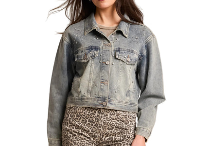 AZALEA WANG ARENDELLE WOMEN COATS - Denim