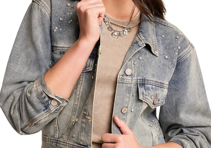 AZALEA WANG ARENDELLE WOMEN COATS - Denim