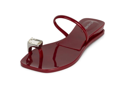JEFFREY CAMPBELL BALIA Women Sandals - Red Shiny Clear