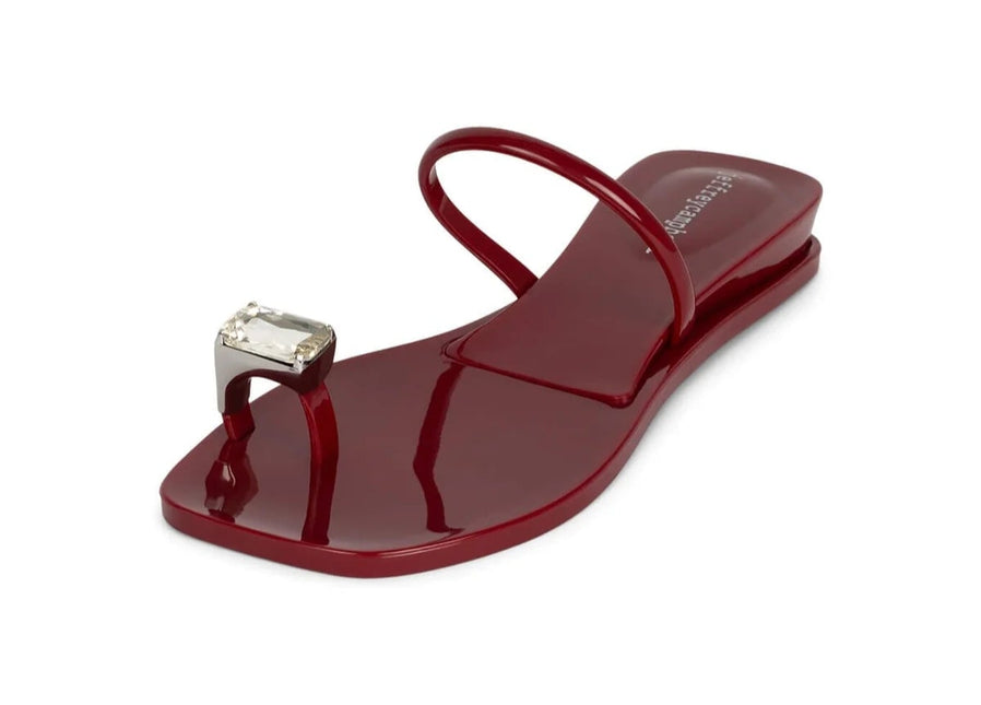 JEFFREY CAMPBELL BALIA Women Sandals - Red Shiny Clear