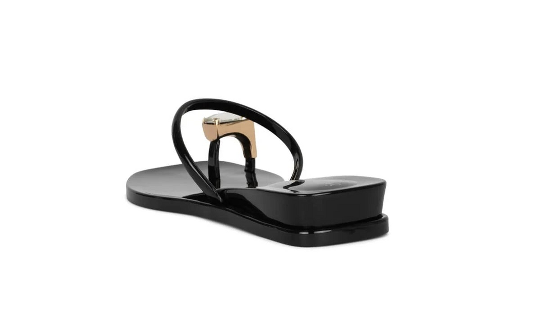 JEFFREY CAMPBELL BALIA Women Sandals - Black Shiny Clear