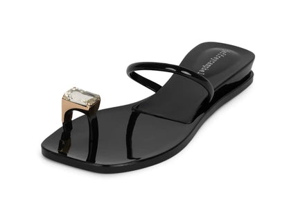 JEFFREY CAMPBELL BALIA Women Sandals - Black Shiny Clear