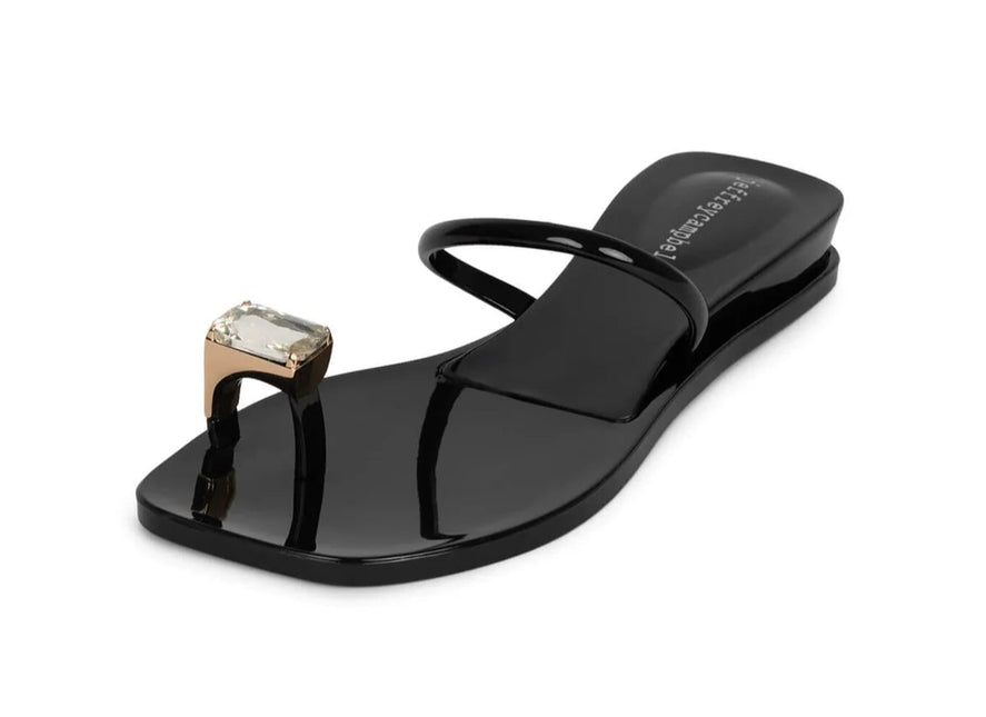 JEFFREY CAMPBELL BALIA Women Sandals - Black Shiny Clear