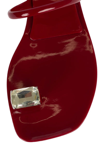 JEFFREY CAMPBELL BALIA Women Sandals - Red Shiny Clear