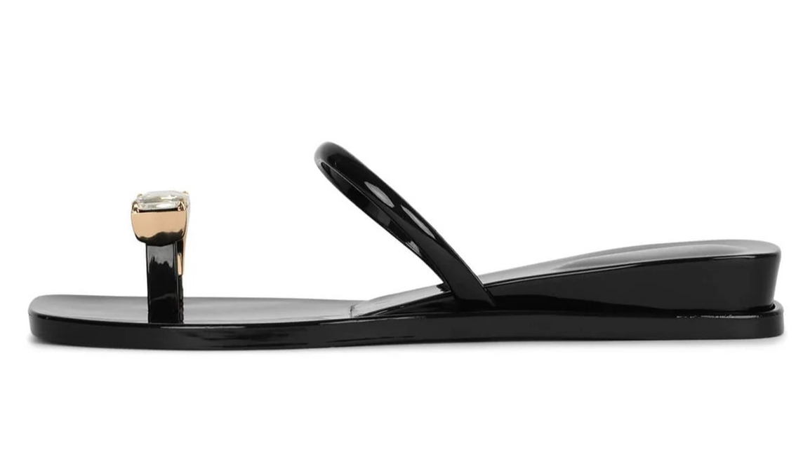 JEFFREY CAMPBELL BALIA Women Sandals - Black Shiny Clear