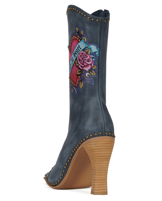 JEFFREY CAMPBELL BE-BOLD-ST Blue Brush Wild Combo