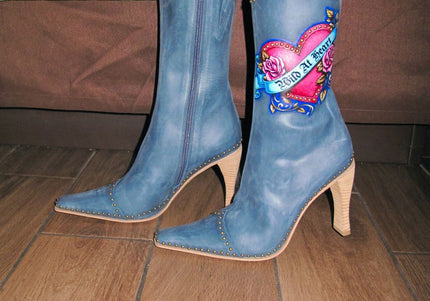 JEFFREY CAMPBELL BE-BOLD-ST Blue Brush Wild Combo