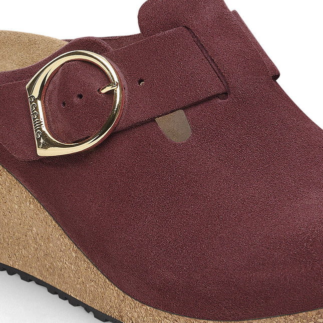BIRKENSTOCK FANNY RING-BUCKLE SUEDE LEATHER WOMEN MULES