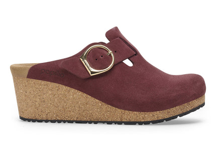 BIRKENSTOCK FANNY RING-BUCKLE SUEDE LEATHER WOMEN MULES