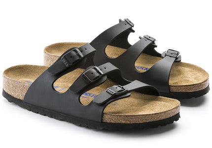 BIRKENSTOCK FLORIDA SOFT FOOTBED BIRKO-FLOR WOMEN SANDALS - Black Regular