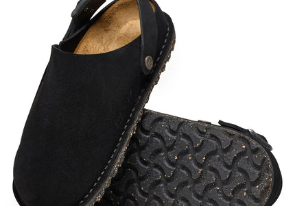 BIRKENSTOCK BIRKENSTOCK LUTRY PREMIUM SUEDE SUEDE LEATHER UNISEX CLOGS