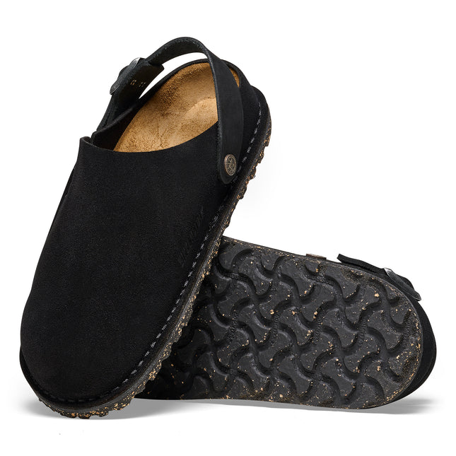 BIRKENSTOCK BIRKENSTOCK LUTRY PREMIUM SUEDE SUEDE LEATHER UNISEX CLOGS