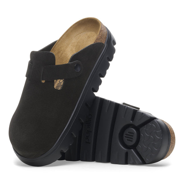 BIRKENSTOCK BOSTON CHUNKY SUEDE LEATHER WOMEN CLOGS