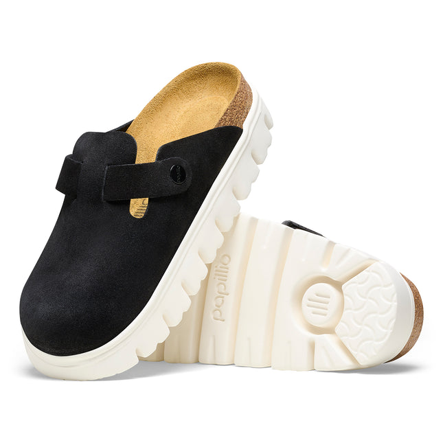 BIRKENSTOCK BOSTON CHUNKY SUEDE LEATHER WOMEN CLOGS