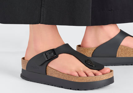 BIRKENSTOCK GIZEH FLEX PLATFORM VEGAN BIRKO-FLOR WOMEN SANDALS
