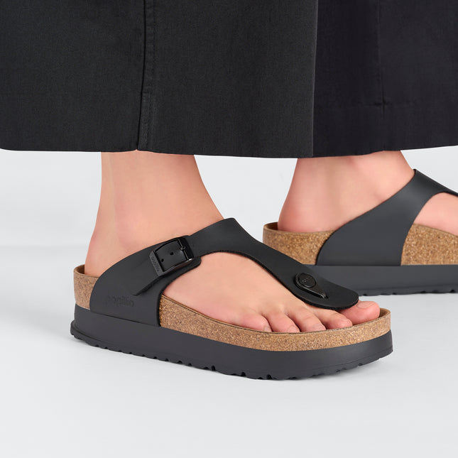 BIRKENSTOCK GIZEH FLEX PLATFORM VEGAN BIRKO-FLOR WOMEN SANDALS