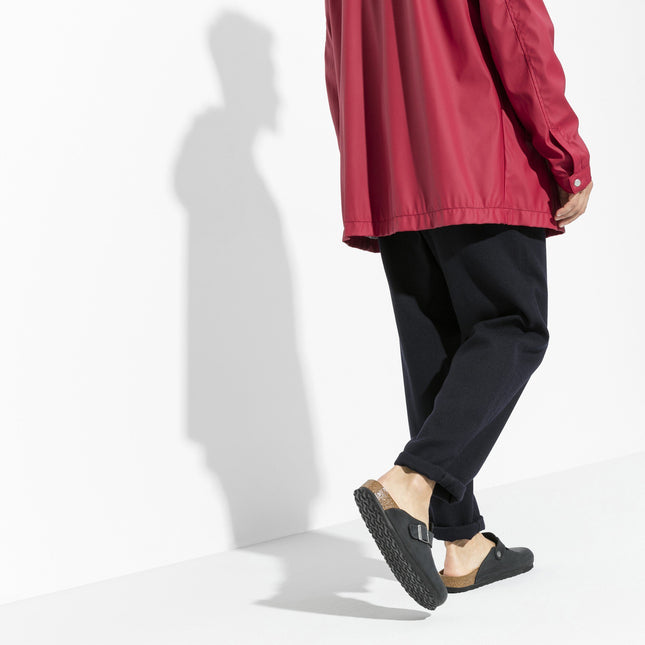 BIRKENSTOCK BOSTON OILED LEATHER UNISEX CLOGS - Black Oil Regular