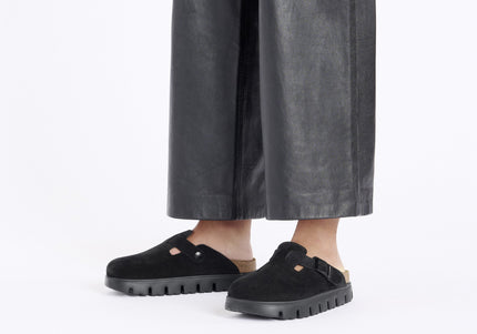 BIRKENSTOCK BOSTON CHUNKY SUEDE LEATHER WOMEN CLOGS