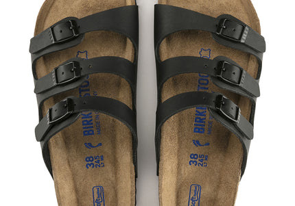 BIRKENSTOCK FLORIDA SOFT FOOTBED BIRKO-FLOR WOMEN SANDALS - Black Regular