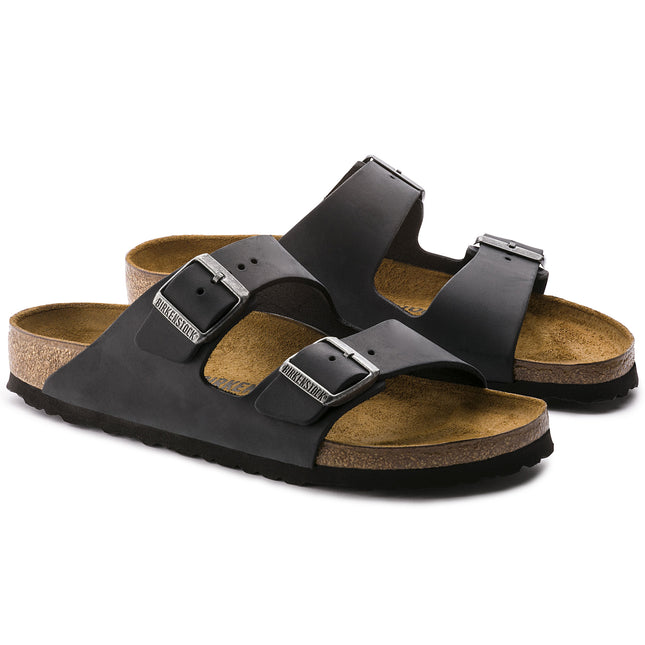 BIRKENSTOCK ARIZONA SOFT FOOTBEDOILED LEATHER UNISEX SANDALS