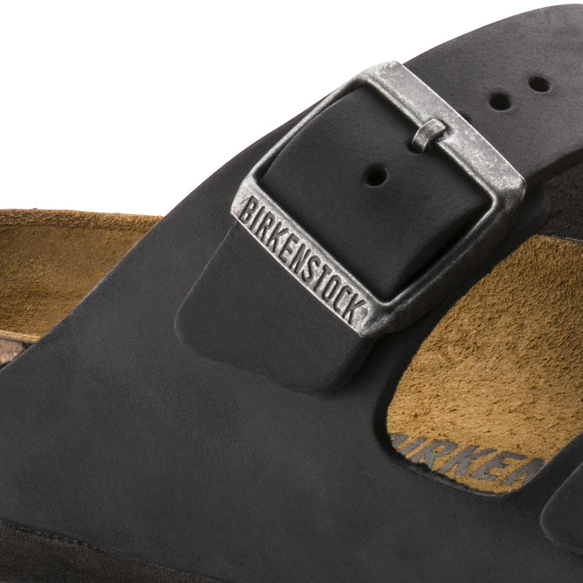BIRKENSTOCK ARIZONA SOFT FOOTBEDOILED LEATHER UNISEX SANDALS