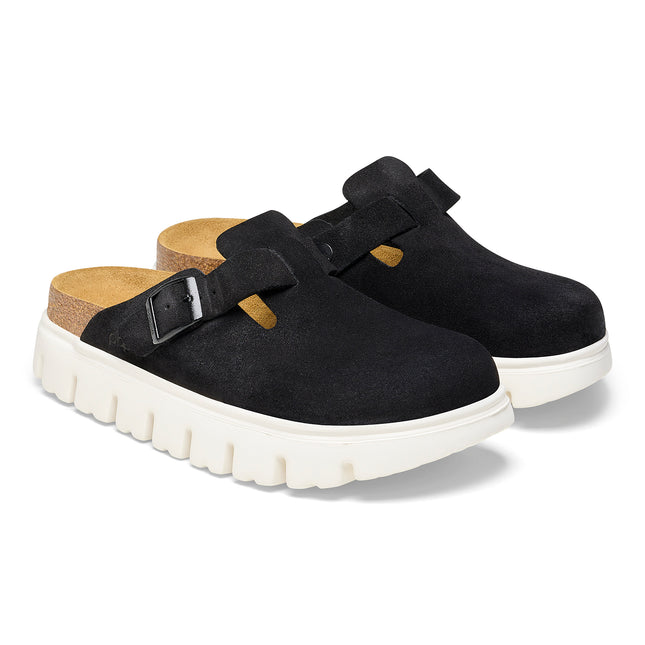 BIRKENSTOCK BOSTON CHUNKY SUEDE LEATHER WOMEN CLOGS