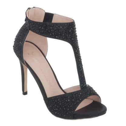 Lauren Lorraine Crystal Embellished Peep Toe Sandal