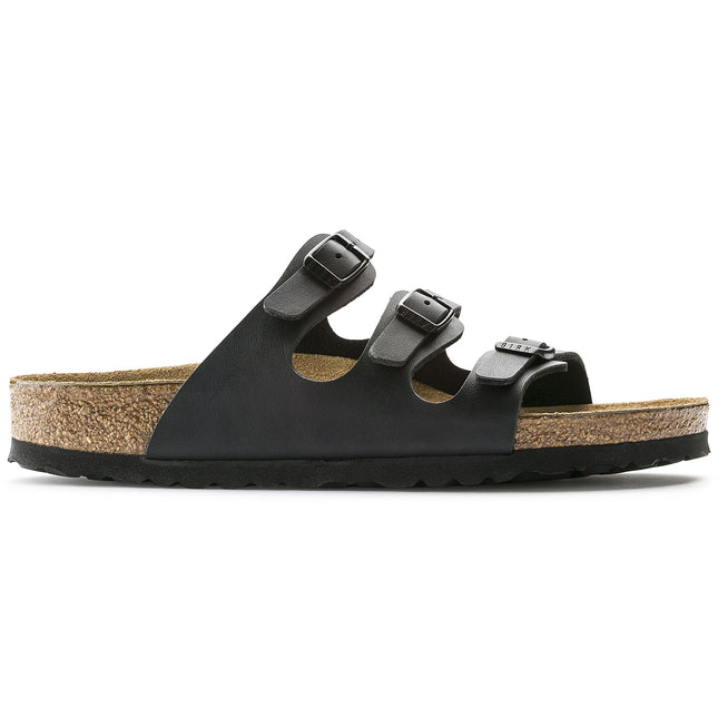 BIRKENSTOCK FLORIDA SOFT FOOTBED BIRKO-FLOR WOMEN SANDALS - Black Narrow