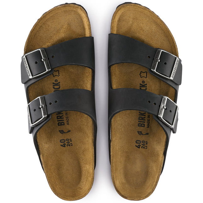 BIRKENSTOCK ARIZONA SOFT FOOTBEDOILED LEATHER UNISEX SANDALS